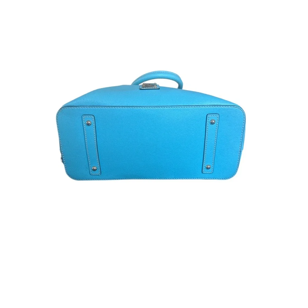 Dooney & Bourke Carter Satchel Blue Saffiano Leather‎ Top Handle Crossbody Bag